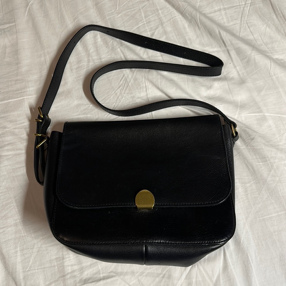Madewell The Abroad black leather Shoulder or Crossbody Bag